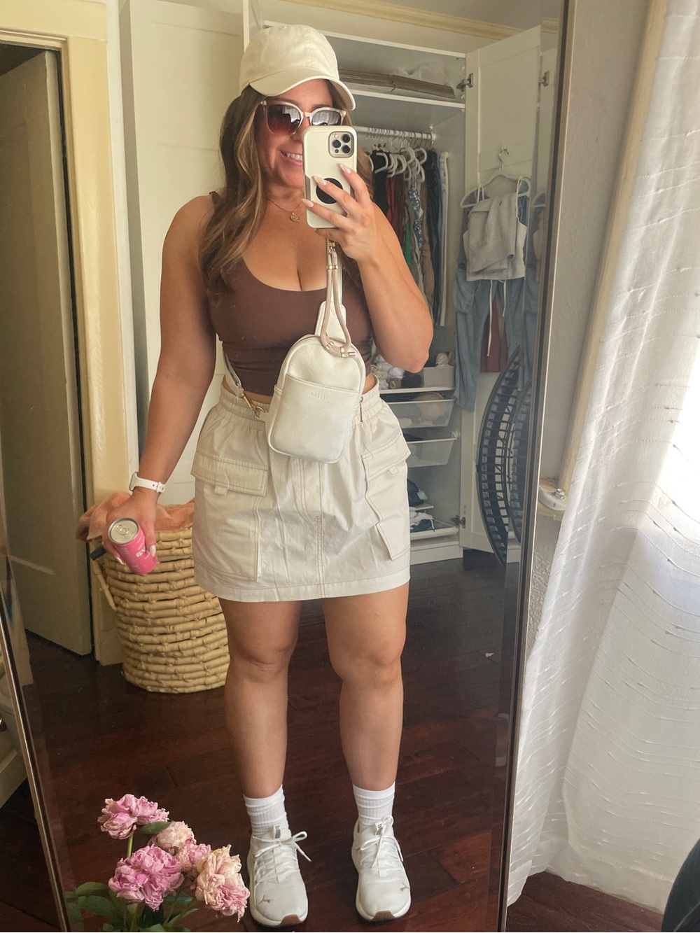 Wild Fable Cream Mini Cargo Skirt - Sz M